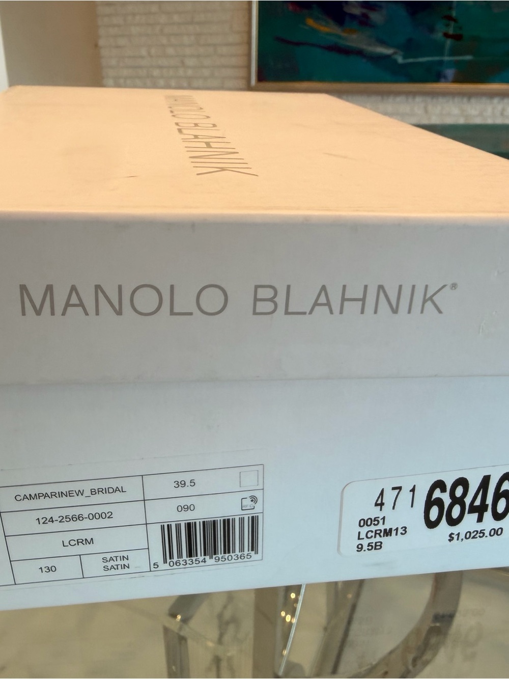 Manolo Blahnik Cream Pointed Mary Jane Pumps Camparinew 39.5 - Picture 8 of 8